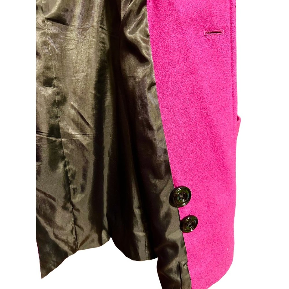Anne Klein Fuchsia Trench Coat Size Small - Picture 5 of 14